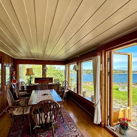 度假居 Seaside In Fredrikstad With Private Jetty, Bbq & Sea View - Close To Hanko